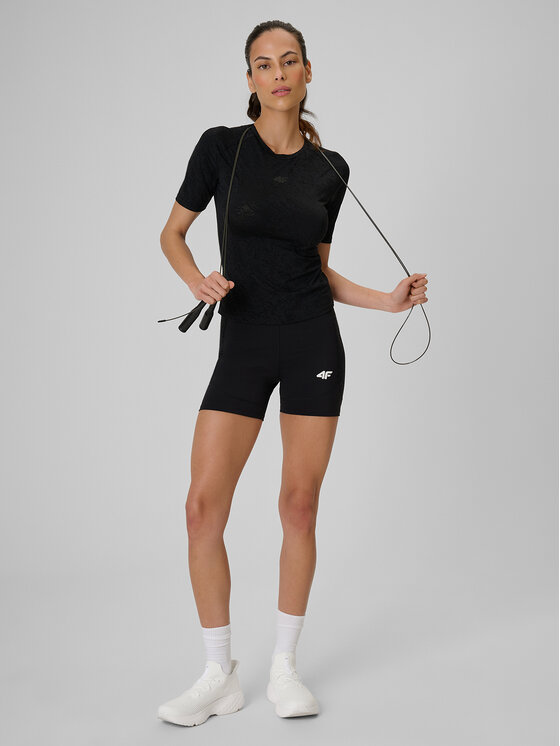 4F 4F Koszulka techniczna ACTIVE BY NATURE Czarny Slim Fit