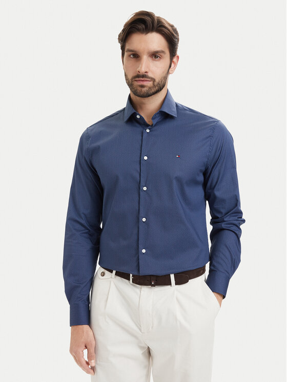 Tommy Hilfiger Tommy Hilfiger Krekls MW0MW43756 Tumši zils Regular Fit