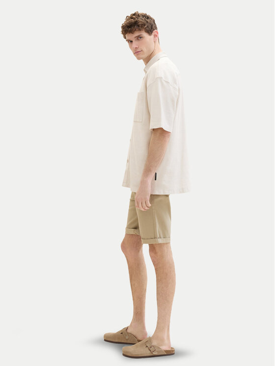 Tom Tailor Tom Tailor Szorty materiałowe 1040227 Beżowy Slim Fit