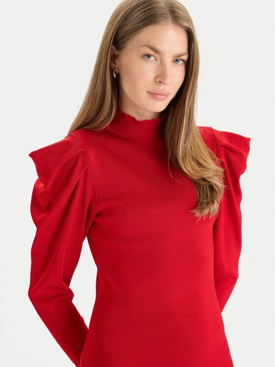 TWINSET TWINSET Sukienka dzianinowa 252AT3010 Czerwony Slim Fit