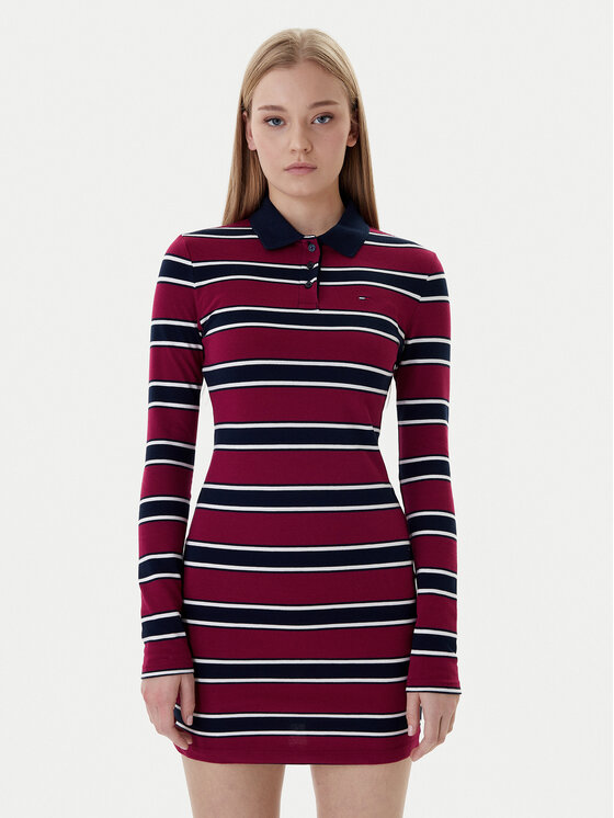 Tommy Jeans Φόρεμα καθημερινό DW0DW21901 Κόκκινο Regular Fit