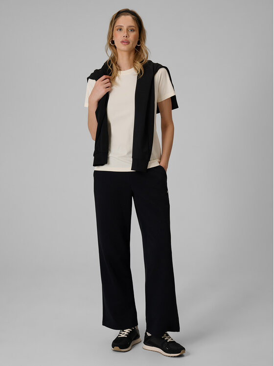 4F 4F T-Shirt BASIC+ Kremowy Regular Fit