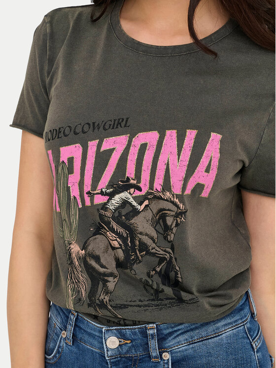 ONLY ONLY T-Shirt Lucy 15215721 Szary Regular Fit