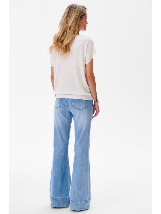 blue shadow blue shadow Bluzka Tutti Écru Regular Fit