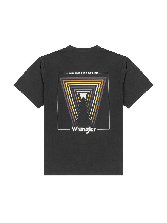 Wrangler Wrangler T-Shirt TEE GRAPHIC Czarny Regular Fit