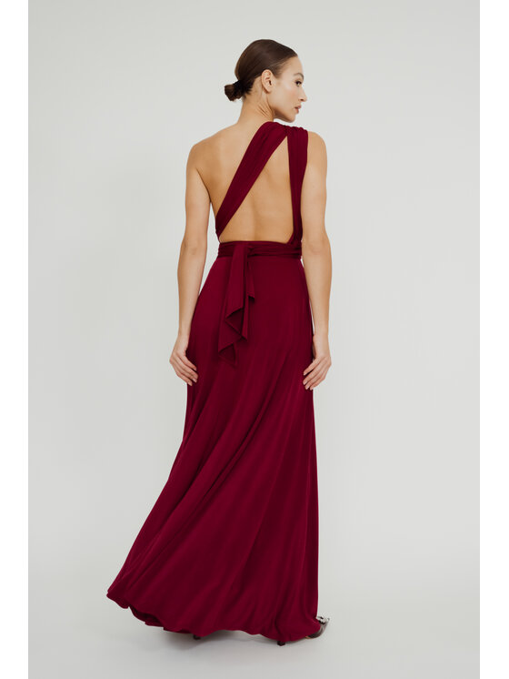 ROSE AVENUE ROSE AVENUE Sukienka wieczorowa MULTIWAY Bordowy Long Fit