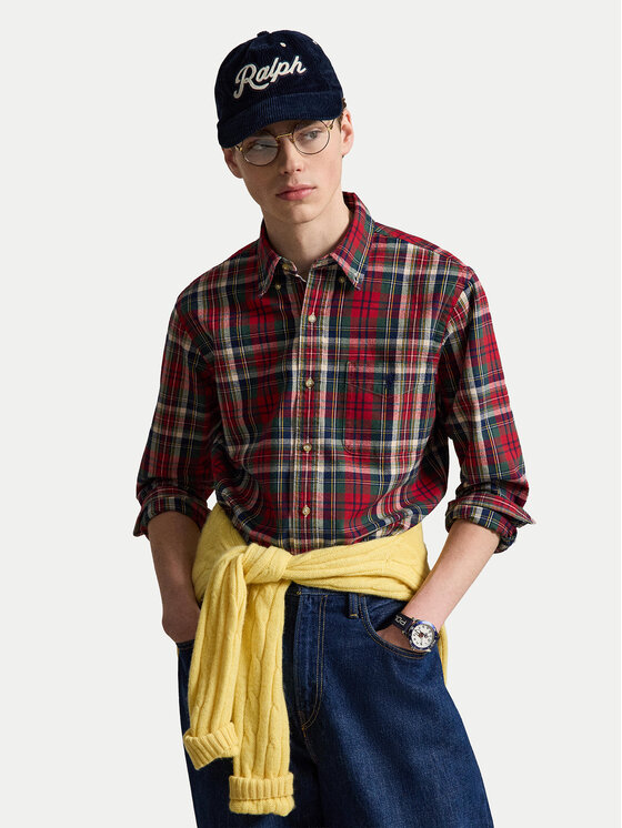 Polo Ralph Lauren Polo Ralph Lauren Košulja 710B30242001 Tamno crvena Custom Fit