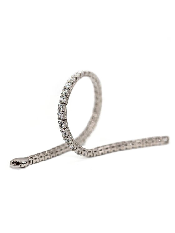Leis Leis Bracciale Tennis Placcatura in argento rodiato