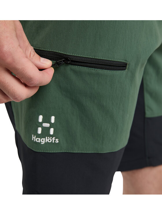 Haglöfs Haglöfs Szorty materiałowe Mid slim shorts Zielony Active Fit
