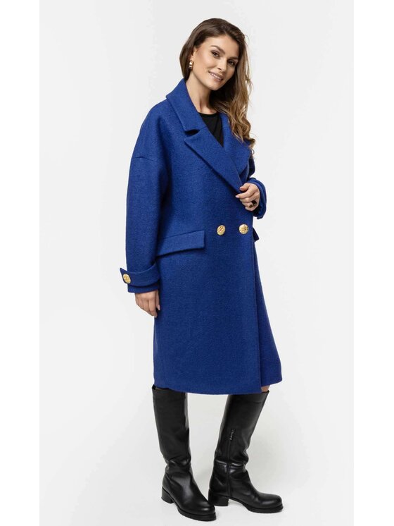 Luisia Luisia Płaszcz STELLA Granatowy Classic Fit