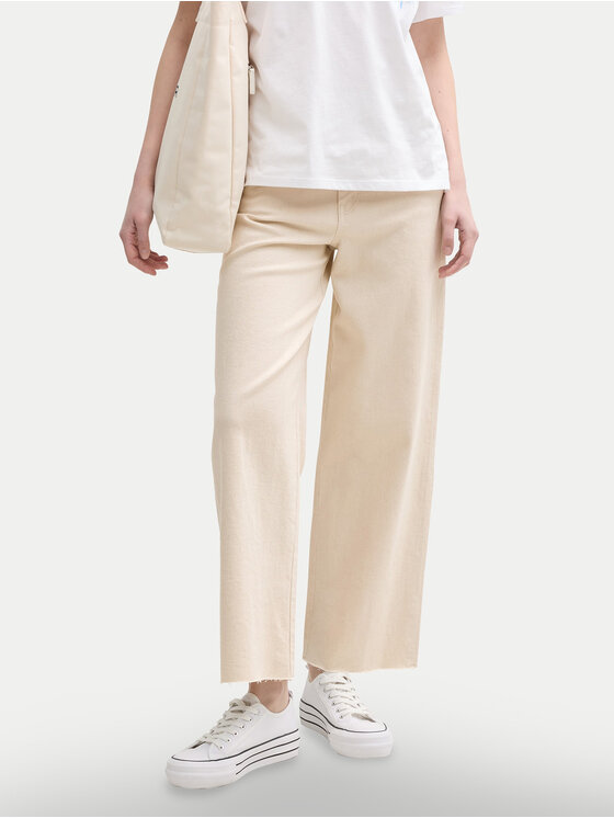 Tom Tailor Denim Tom Tailor Denim Джинси 1045652 Бежевий Wide Leg