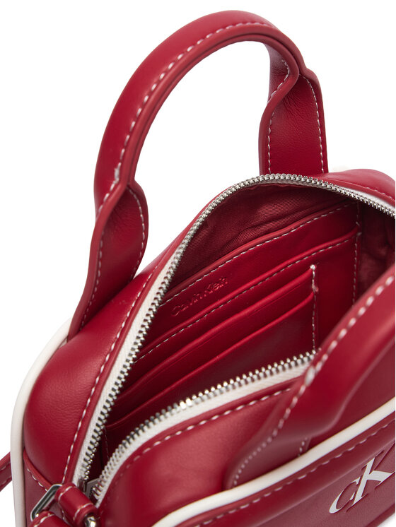 Calvin Klein Calvin Klein Дамска чанта Contrast Ck Mini Bauletto Bag LV04F1257G Бордо
