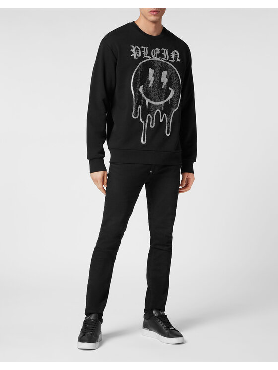 PHILIPP PLEIN PHILIPP PLEIN Bluza 15113 Czarny Regular Fit