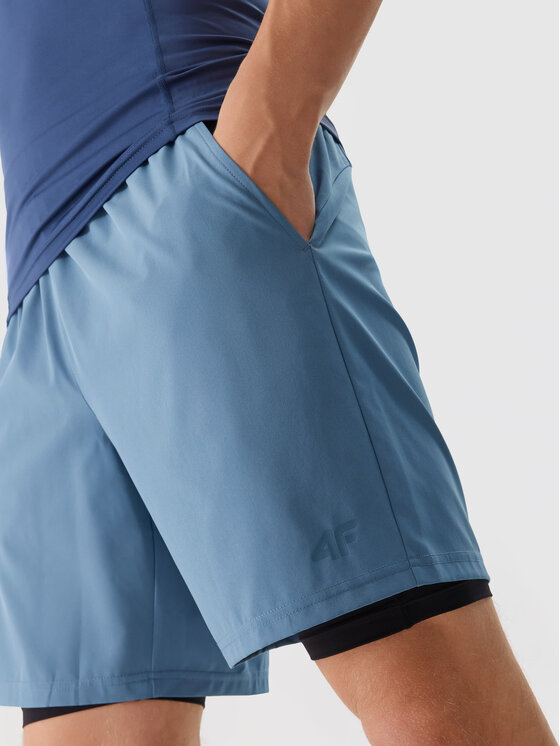 4F 4F Športové kraťasy 4FWSS24TFSHM574-33S Modrá Regular Fit