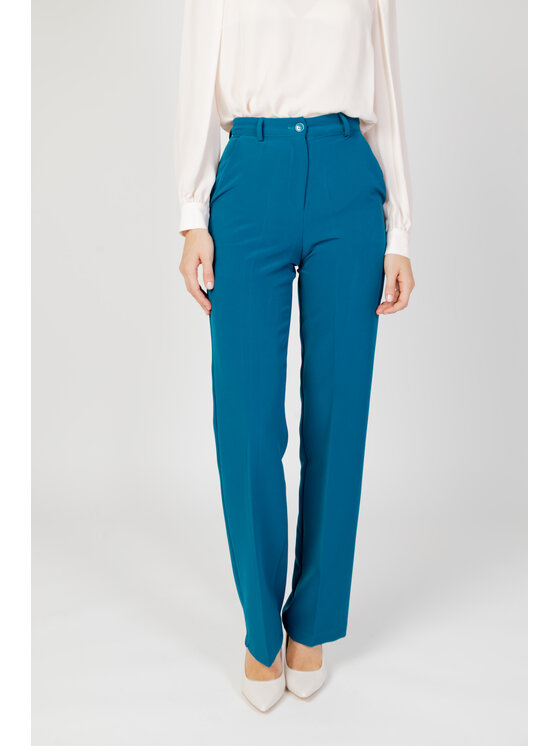 Hanny Deep Pantaloni palazzo F876YBDP3423B Verde Palazzo Fit