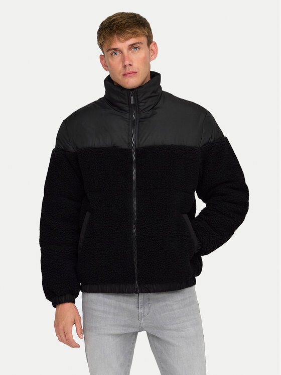 Only & Sons Zimné bundy 22030456 Čierna Regular Fit