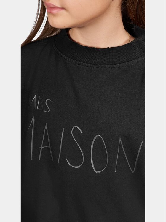 MADE BY SOCIETY MADE BY SOCIETY T-Shirt MBS MAISON - T37579 Czarny Basic Fit