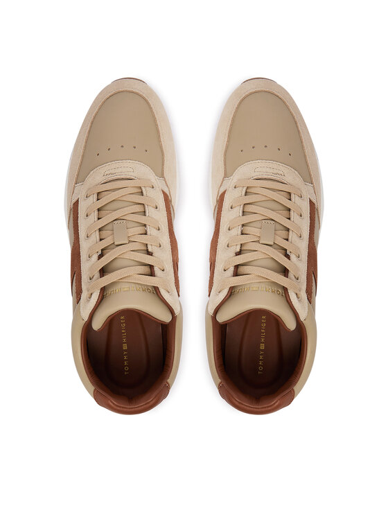 Tommy Hilfiger Tommy Hilfiger Сникърси Elevated Hilfiger Mix Runner FM0FM06084 Бежов
