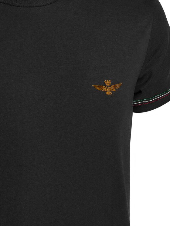 Aeronautica Militare Aeronautica Militare Комплект тениски AM1UTI003B Черен Slim Fit