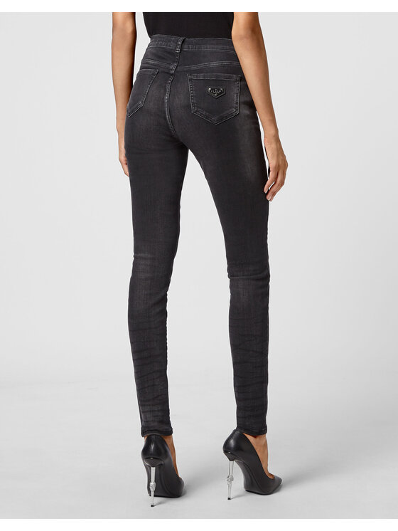 PHILIPP PLEIN PHILIPP PLEIN Jeansy 313 Černá Jegging Fit