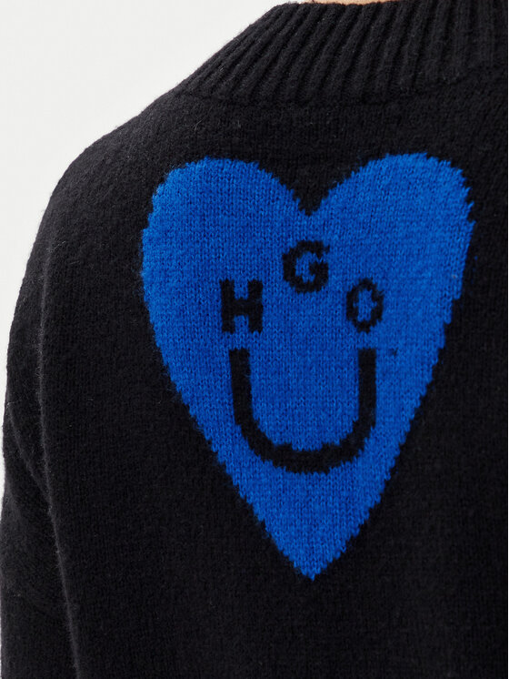 HUGO HUGO Sweter Scutie 50543059 Czarny Relaxed Fit