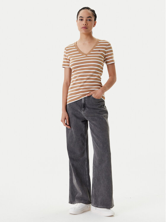 Tommy Hilfiger Tommy Hilfiger Tričko New Cody WW0WW40584 Hnedá Slim Fit