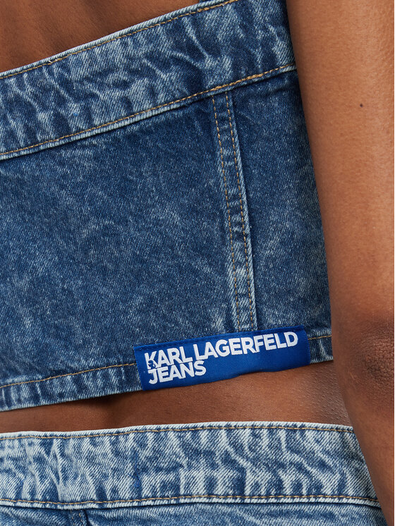 Karl Lagerfeld Jeans Karl Lagerfeld Jeans Top 241J1600 Plava Slim Fit