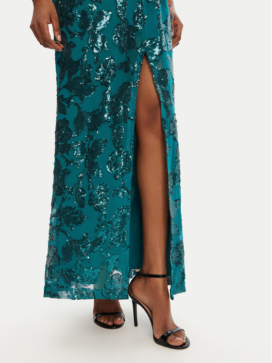 Rinascimento Rinascimento Večernja haljina CFC0123067003 Zelena Regular Fit
