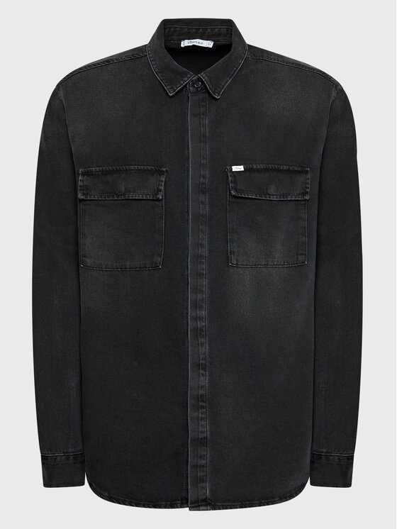 LTB džínová košile Steven 61020 15357 Černá Oversize | Modivo.cz