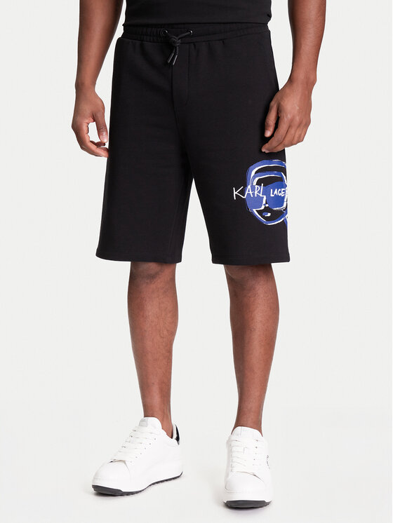 KARL LAGERFELD KARL LAGERFELD Sport rövidnadrág 705114 553904 Fekete Loose Fit