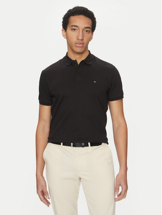 Tommy Hilfiger Tommy Hilfiger Pólóing Essential MW0MW35585 Fekete Regular Fit