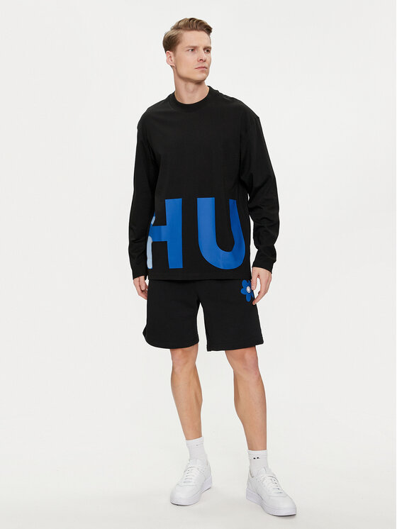 HUGO Hugo Longsleeve Nallison 50509775 Schwarz Regular Fit