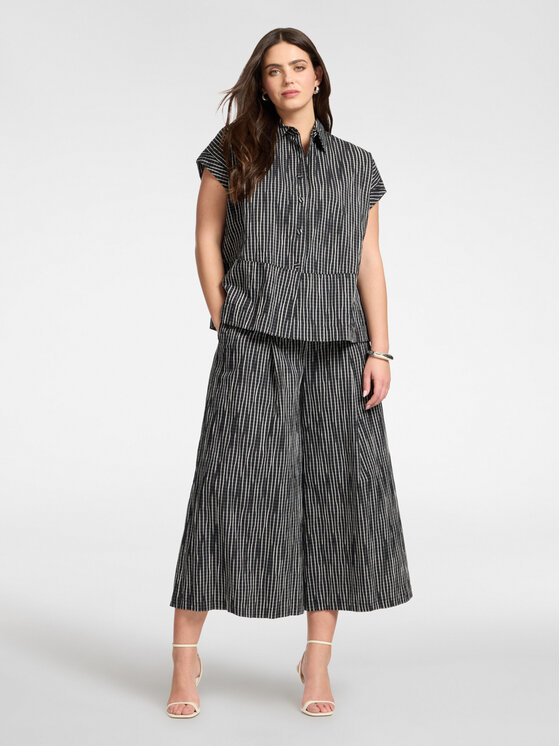 Elena Mirò Elena Mirò Camicia 5000Z000032N001 Nero Boxy Fit