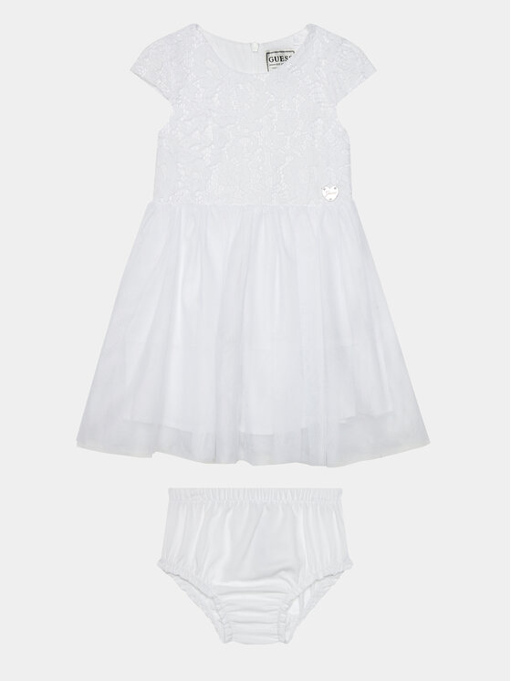 Guess Rochie elegantă A4RK01 WFYM0 Alb Regular Fit