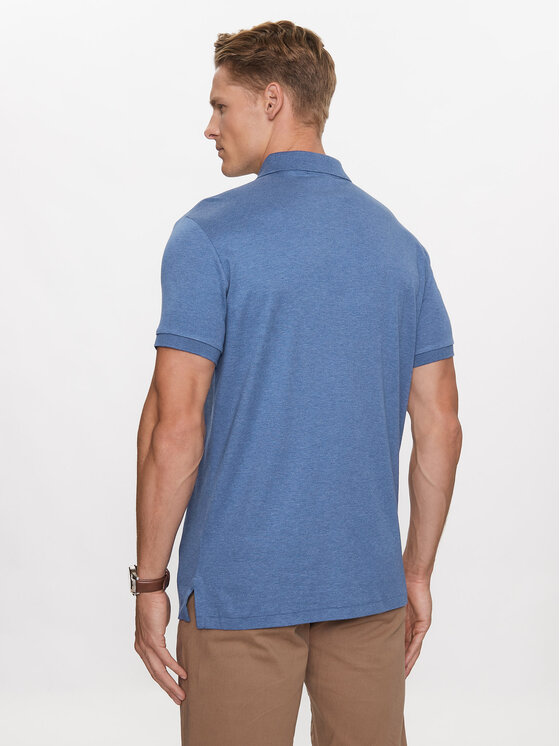 Polo Ralph Lauren Polo Ralph Lauren Тениска с яка и копчета 710713130008 Син Custom Slim Fit