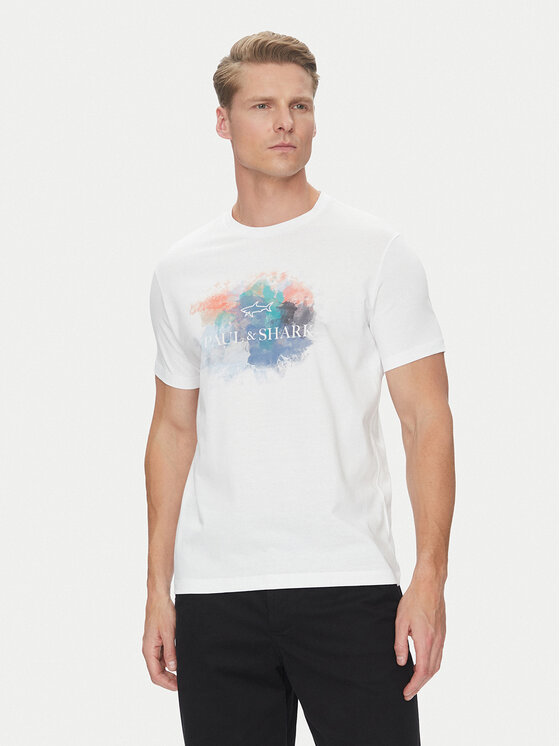 Paul&Shark Paul&Shark T-krekls 25411095 Balts Regular Fit