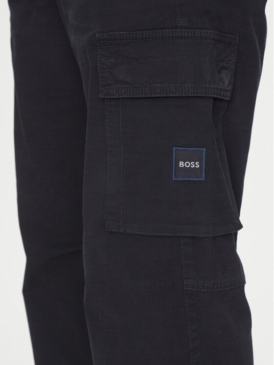 BOSS BOSS Szövet nadrág Sisla-8 50530599 Sötétkék Regular Fit