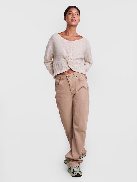 Pieces Pieces Пуловер Noa 17127818 Бежов Regular Fit