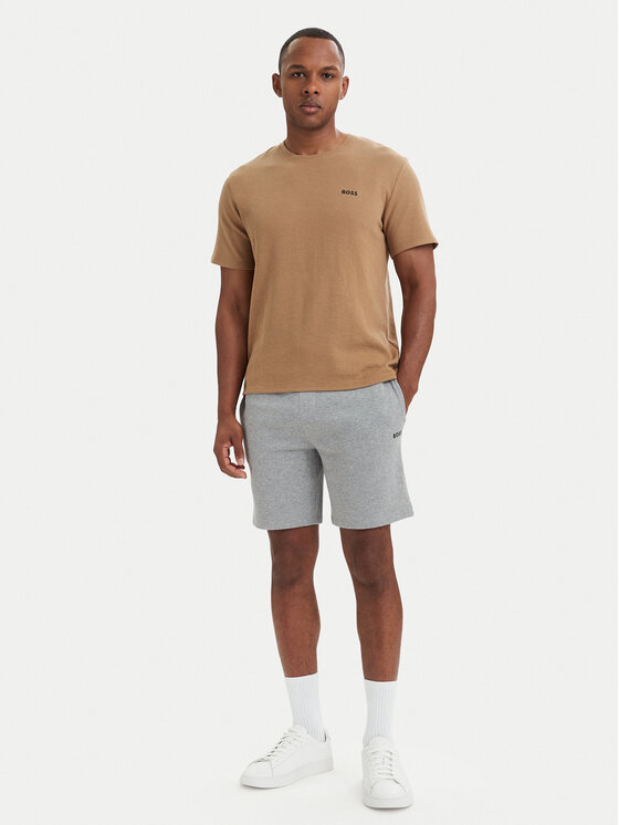 BOSS BOSS Športové kraťasy Waffle 50535884 Tmavosivá Regular Fit