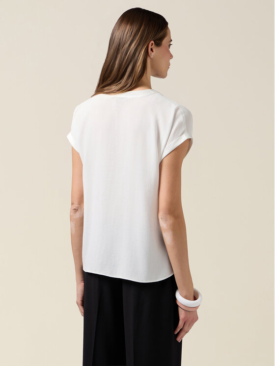 Oltre Oltre Bluzka 2488J100757N011 Biały Regular Fit