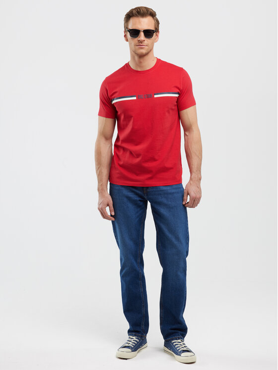 BIG STAR BIG STAR T-Shirt LEXOR Czerwony Basic Fit