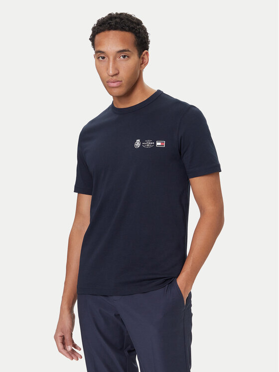 Tommy Hilfiger Tommy Hilfiger Футболка MW0MW40011 Cиній Regular Fit