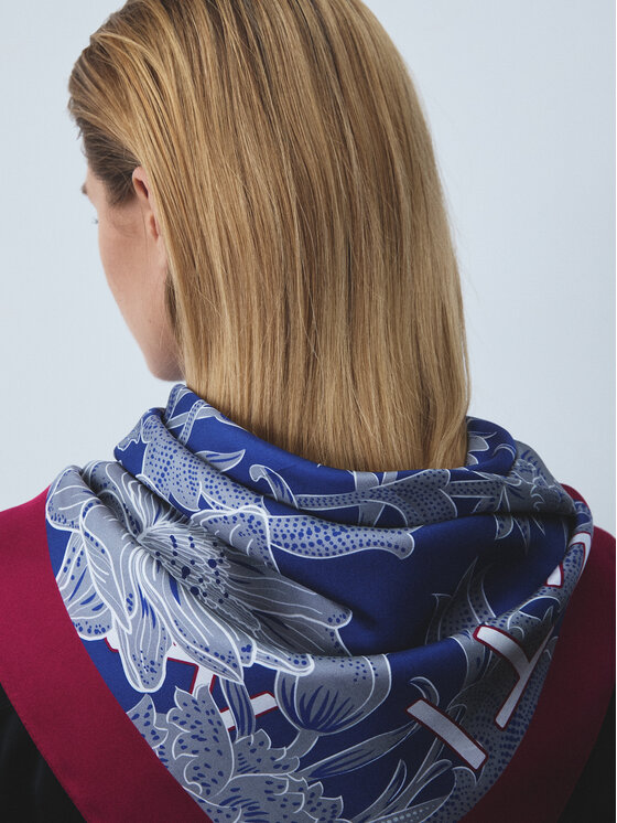 MARI PRETI MARI PRETI Foulard Floral Garden Blu