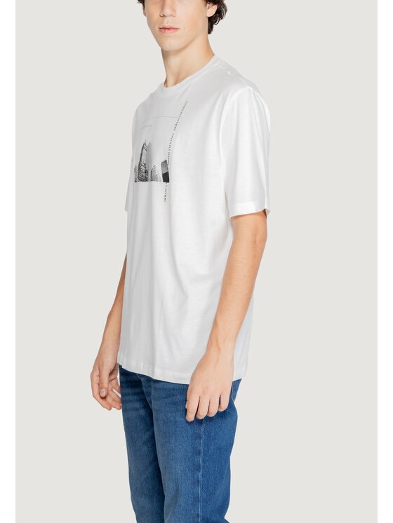 Armani Exchange Armani Exchange T-shirt 6DZTHZ ZJBYZ Bianco Shirt Fit