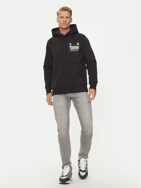 Calvin Klein Jeans Calvin Klein Jeans Μπλούζα Heavy Terry J30J326459 Μαύρο Regular Fit