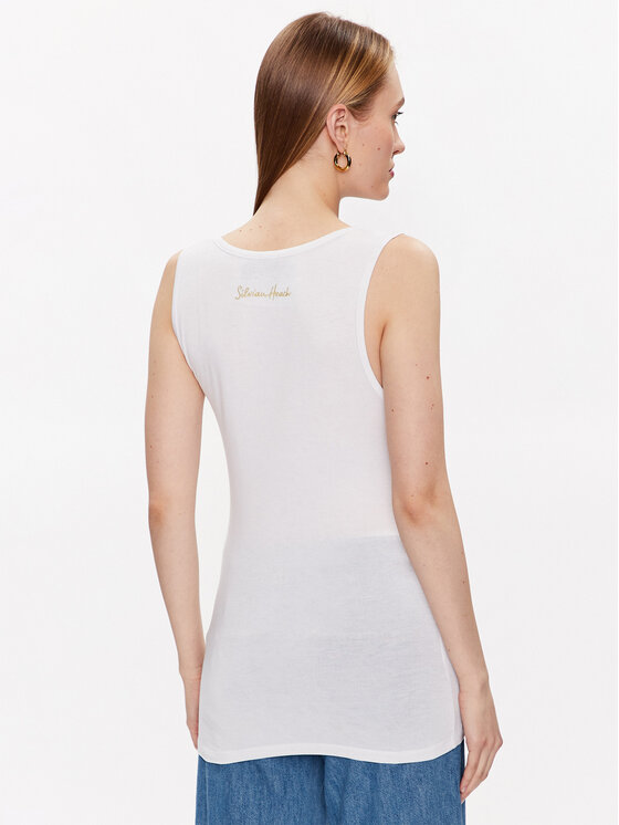 Silvian Heach Silvian Heach Τοπ GPP23106CN Λευκό Regular Fit