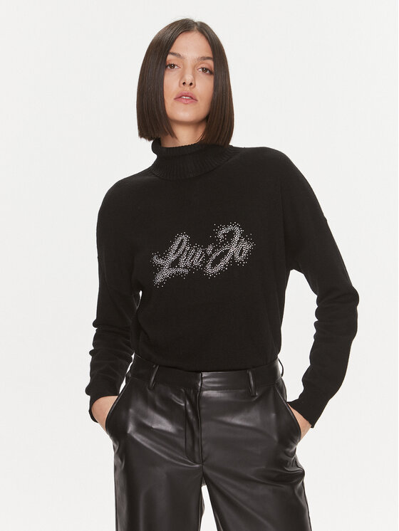 Liu Jo Liu Jo Rollkragenpullover MF3432 MS14G Schwarz Regular Fit