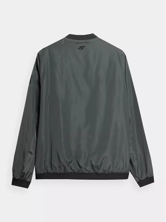 4F 4F Kurtka bomber 4FSS23TJACM013-44S Szary Regular Fit