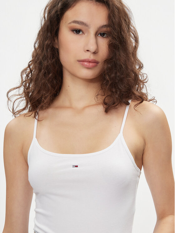 Tommy Jeans Tommy Jeans Bodi Essential DW0DW17993 Bijela Slim Fit