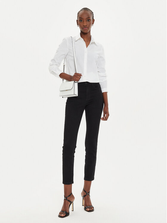Sisley Sisley Srajca 5CNX5QD47 Bela Slim Fit